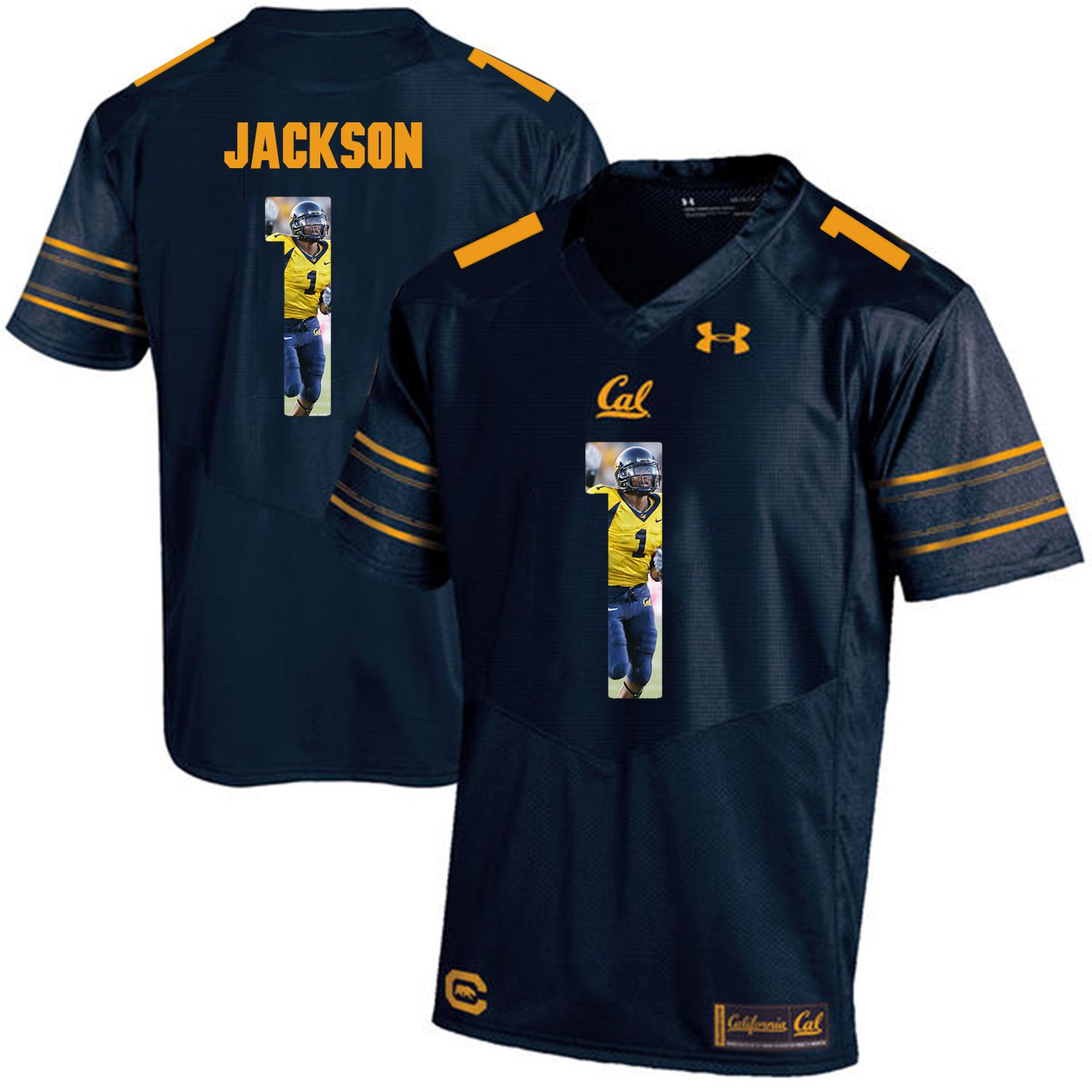 Men California Golden Bears #1 DeSean Jackson Dark blue Customized NCAA Jerseys